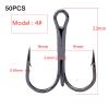 DHAEY SeroNi Hook 10#-10/0# Full Size Fishhooks 50PCS/6PCS High Strength Carbon Steel Angl(50PCS Model 04) view 2
