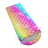 XYNHML Mermaid Scales Camping Sleeping Bags for Adults Kids Boys Girls Warm & Cool Weather Backpacking Rainbow Sleeping Bag for All Seasons Camping, Camping Gear Equipment, Traveling view 2