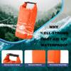 WELL-STRONG Waterproof First Aid Kit Roll Top Boat Emergency Kit with Waterproof Contents for Fishing Kayaking Boating Swimming Camping Rafting Beach Orange view 2