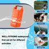 WELL-STRONG Waterproof First Aid Kit Roll Top Boat Emergency Kit with Waterproof Contents for Fishing Kayaking Boating Swimming Camping Rafting Beach Orange view 3