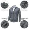 VtuAOL Men's Slim Zip Up Sweater Thick Knitted Casual Cardigan Sweaters with Pockets Dark Grey US 2XL view 2