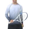 Satankud Men's Long Sleeve Swim Shirts Rashguard UPF 50+ UV Sun Protection Shirt Athletic Workout Running Hiking T-Shirt Swimwear (White Gradient Grey,3X-Large) view 1