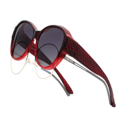 BLUE CUT Fit Over Polarized Sunglasses For Women Stylish Solar Shield Clip-On Over Prescription Glasses