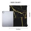 Woidxzxza Luxe Black And Gold Marble Drawstring Backpack Sports Gym Sack Sackpack String Bag Cinch Bag For Sport Yoga Travel Shopping Womens Mens view 4