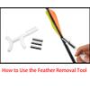 Archery Fletching Arrow Fletching Jig Vanes Feathers Tool Can Stick 2/3/4 Feathers for DIY Arrow Three Kinds of Adjustment Functions Compound 90/120 Recurve Bow 120 (Black) view 4