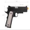 GoldenBall X WE Tech Full Metal 1911 M45A1 Gas Blowback Airsoft Pistol - Black view 2