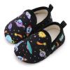 XIHALOOK Cozy Wool House Slippers for Toddler Boys Girls Winter Indoor Household Shoes Universe Planet, 8.5-9 Toddler view 2