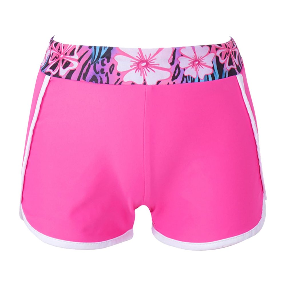 iiniim Girls Swim Bottom UPF 50+ Swimsuit Quick Dry Bikini Beach Board Shorts Running Athletic Shorts Gardenia Rose 10 Years