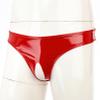 YiZYiF Men's Wetlook Bikini Briefs Underwear Open Front Pouch G-String Thongs Boxer Shorts Panties Red X-Large view 4