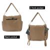 PAKFIEKS Women Nylon Crossbody Bag Hobo Tote Bag Large Capacity Anti-theft Lightweight Travel Shoulder Bag (Khaki) view 4