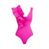 IKADEX Women Bikini Monokini Swimsuit Sarong Wrap Skirt Floral Cover Up Bathing Suit Beachwear #B: Hot Pink M view 2