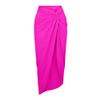 IKADEX Women Bikini Monokini Swimsuit Sarong Wrap Skirt Floral Cover Up Bathing Suit Beachwear #B: Hot Pink M view 3