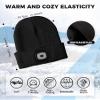 HEYAXA Unisex LED Beanie with Light, Rechargeable Headlamp Hat, Valentines Day & Birthday Gifts for Men Women, Husband, Warm Knitted Cap White Elephant Gifts for Dad Adults Teens Men Women Him view 4