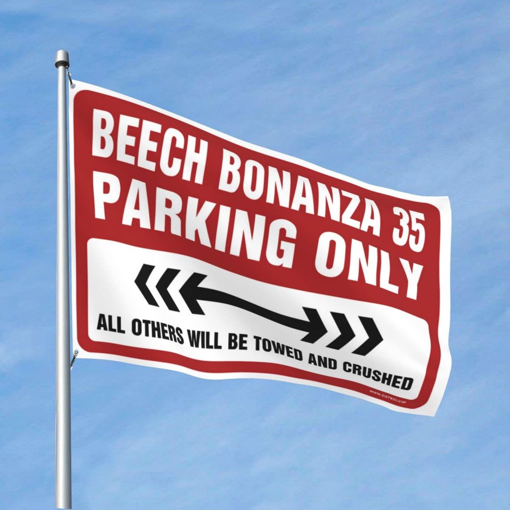 CakJuice Flags for Girls Room Beech Bonanza 35 Parking Only Flag Lake House Decor Winter House Flag (Size : 120X180CM)