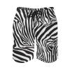 African Zebra Stripes Mens Swim Trunks Quick Dry Beach Shorts Casual Sports Board Shorts Swimwear with Pocket L view 2