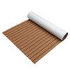 X AUTOHAUX 94.49"x35.43" EVA Faux Teak Decking Sheet Mat Non-Slip Self-Adhesive for Boat Yacht Marine Deck Pad RV Car Trunk Flooring Carpet Brown Black view 1