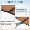 X AUTOHAUX 94.49"x35.43" EVA Faux Teak Decking Sheet Mat Non-Slip Self-Adhesive for Boat Yacht Marine Deck Pad RV Car Trunk Flooring Carpet Brown Black view 4