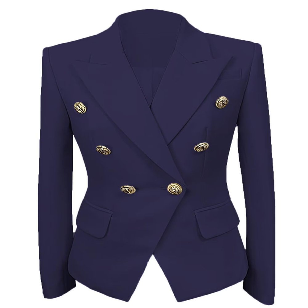 YUVUXE Navy Blue Blazer Jackets for Women Long Sleeve Open Front Womens Blazer Jacket Business Casual Outfits for Women 14