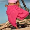 Akivide Womens Cotton Linen Baggy Wide Leg Pant High Waisted Loose Flowy Beach Summer Palazzo Trouser with Pockets view 4