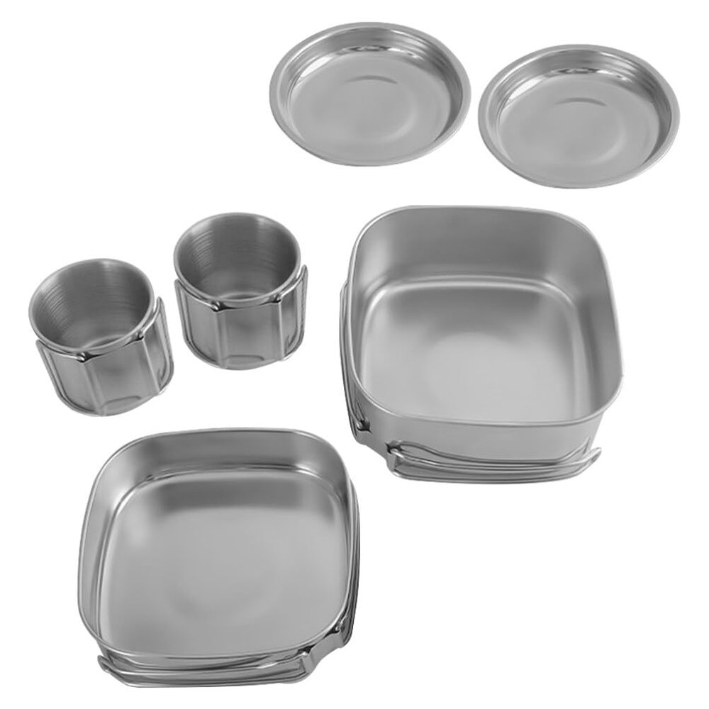 BESPORTBLE Portable Cooking Pot Pan Set Stainless Steel Camping Cookware for Outdoor Cooking Hiking and Camping