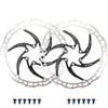 DJC Bike Brake Disc Rotor 2pcs MTB Brake Disc 160mm 180mm with 6 Bolts Road Bike MTB BMX e Scooter Steel Brake Disc iiipro (2pcs Black, 160mm) view 1