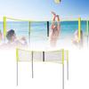 Four-Sided Cross Volleyball Net, Portable Beach Volleyball Net, with Stands, for Gardens Beaches Swimming Pools Party On Each Side 150cm X 50cm view 1