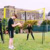 Four-Sided Cross Volleyball Net, Portable Beach Volleyball Net, with Stands, for Gardens Beaches Swimming Pools Party On Each Side 150cm X 50cm view 3