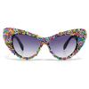 bullabulling Oversized Colorful candy donut sunglasses Cat Eye Large Lens Cake Praty Sunglasses UV400 Protection (cateye) view 1