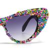 bullabulling Oversized Colorful candy donut sunglasses Cat Eye Large Lens Cake Praty Sunglasses UV400 Protection (cateye) view 3