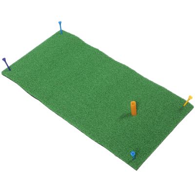 BESPORTBLE 1set Portable Golf Hitting Mat for Indoor Practice Compact Golf Turf Mat for Beginners Lightweight Chipping and Putting Training Aid for Use