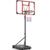 Yohood Kids Basketball Hoop Outdoor 4.82-8.53ft Adjustable, Portable Basketball Hoops & Goals for Kids/Teenagers/Youth in Backyard/Driveway/Indoor, with Enlarged Base and PC Backboard view 1