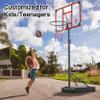 Yohood Kids Basketball Hoop Outdoor 4.82-8.53ft Adjustable, Portable Basketball Hoops & Goals for Kids/Teenagers/Youth in Backyard/Driveway/Indoor, with Enlarged Base and PC Backboard view 3