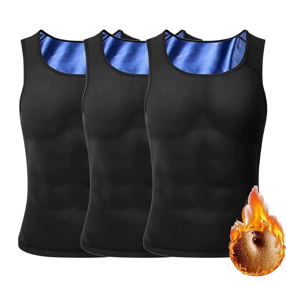 FNIUANF Menslim Gynecomastia Compression Tank Top, CGTFY Gynecomastia Compress Tank Top, Gynecomastia Compression Shirts for Men (3Pieces,L-XL)