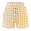 iiniim Toddler Baby Girls Summer Plaid Shorts Elastic Waist Bottoms Pants Yellow 4-5 Years view 1