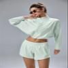 altiland Women's UPF 50+ Sun Protection Cropped Zip Up Jackets for Athletic Workout Running Cool Feeling (Cream Green, M) view 3