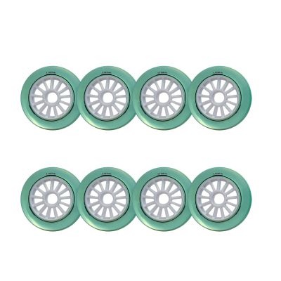 JHKJ Inline Wheel 90mm 100mm 110mm Professional Speed Wheel 8 Pack for Indoor Outdoor Hardness Inline Hockey Replacement Wheels,Green,110mm