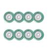JHKJ Inline Wheel 90mm 100mm 110mm Professional Speed Wheel 8 Pack for Indoor Outdoor Hardness Inline Hockey Replacement Wheels,Green,110mm view 1