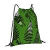 Natural Plant Silhouette Fern Leaves Unisex Simple Leisure Drawstring Bag,Gym Drawstring Bags,Outdoor Portable Backpack Storage Bags view 2