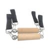 Pull up Handles Pull up Grips Strength Training Exerciser Unisex Wood Sticks Hand Grips with Straps for Strength Training Gym Workout view 1