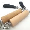 Pull up Handles Pull up Grips Strength Training Exerciser Unisex Wood Sticks Hand Grips with Straps for Strength Training Gym Workout view 3