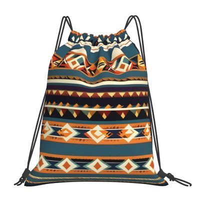 Native American Pattern Unisex Simple Leisure Drawstring Bag,Gym Drawstring Bags,Outdoor Portable Backpack Storage Bags