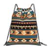 Native American Pattern Unisex Simple Leisure Drawstring Bag,Gym Drawstring Bags,Outdoor Portable Backpack Storage Bags view 1