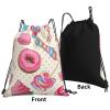 Sweet Lollipop Cupcake Unisex Simple Leisure Drawstring Bag,Gym Drawstring Bags,Outdoor Portable Backpack Storage Bags view 3