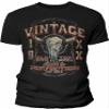 50th Birthday Gift Shirt for Men - Vintage (Birth Year) Aged to Perfection - Bull Skull - F/4X view 1