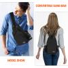 Afreter Crossbody Sling Backpack Men and Women Sling Bag Shoulder Backpack Travel Hiking Chest Bag Daypack (Black) view 2