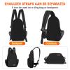 Afreter Crossbody Sling Backpack Men and Women Sling Bag Shoulder Backpack Travel Hiking Chest Bag Daypack (Black) view 4