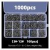 DHAEY SeroNi 600/1000pcs Box Fishing Hooks Set High Carbon Steel Barbed Fishhook Rock Fishing Equipment Gear Tackle Accessories(600pcs) view 2