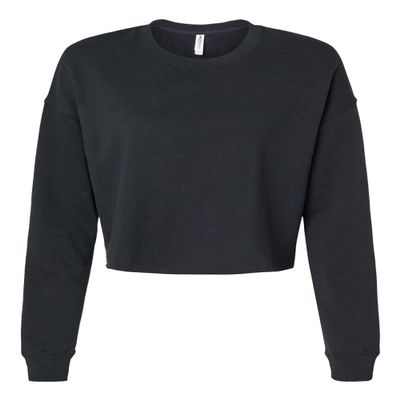 Independent Trading Co. Womens Lightweight Crop Crew Pullover, XL, Bone