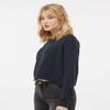 Independent Trading Co. Womens Lightweight Crop Crew Pullover, XL, Bone view 2