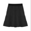 Baby'O Girl's Lightweight 4 Tiered Cotton Twill Below The Knee Skirt (Black-X-Small) view 1